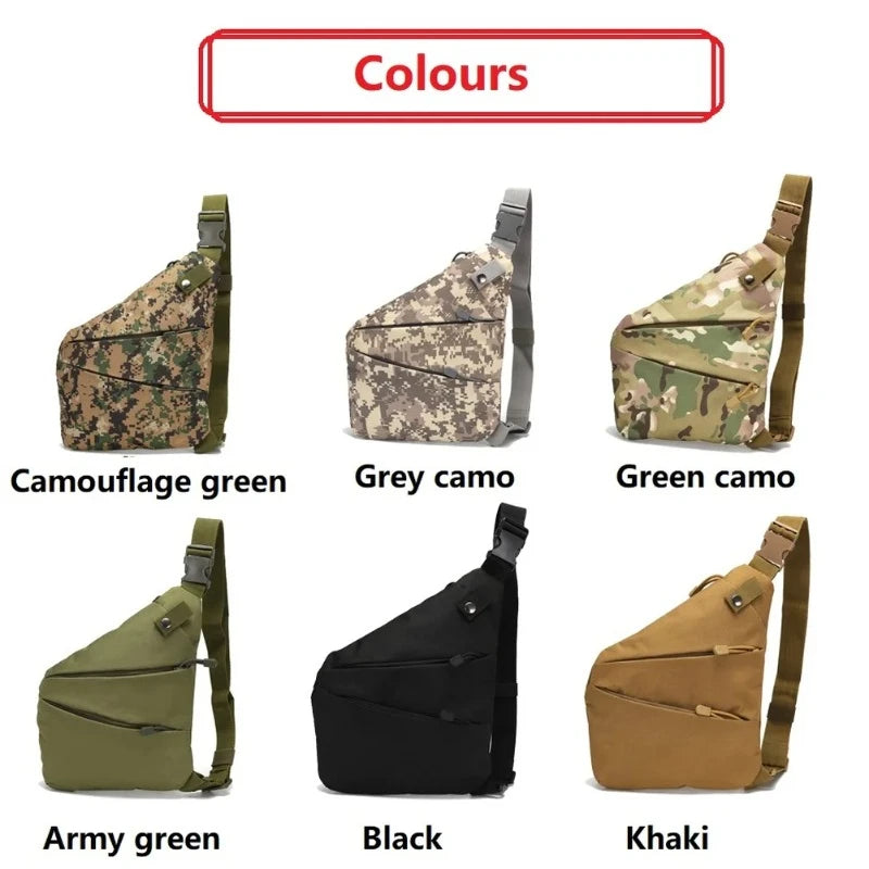Camouflage Tactical Chest Bag – Waterproof Nylon Crossbody Shoulder Bag for Men | Outdoor Hiking, Camping & Travel Messenger Pack – CR8MODE