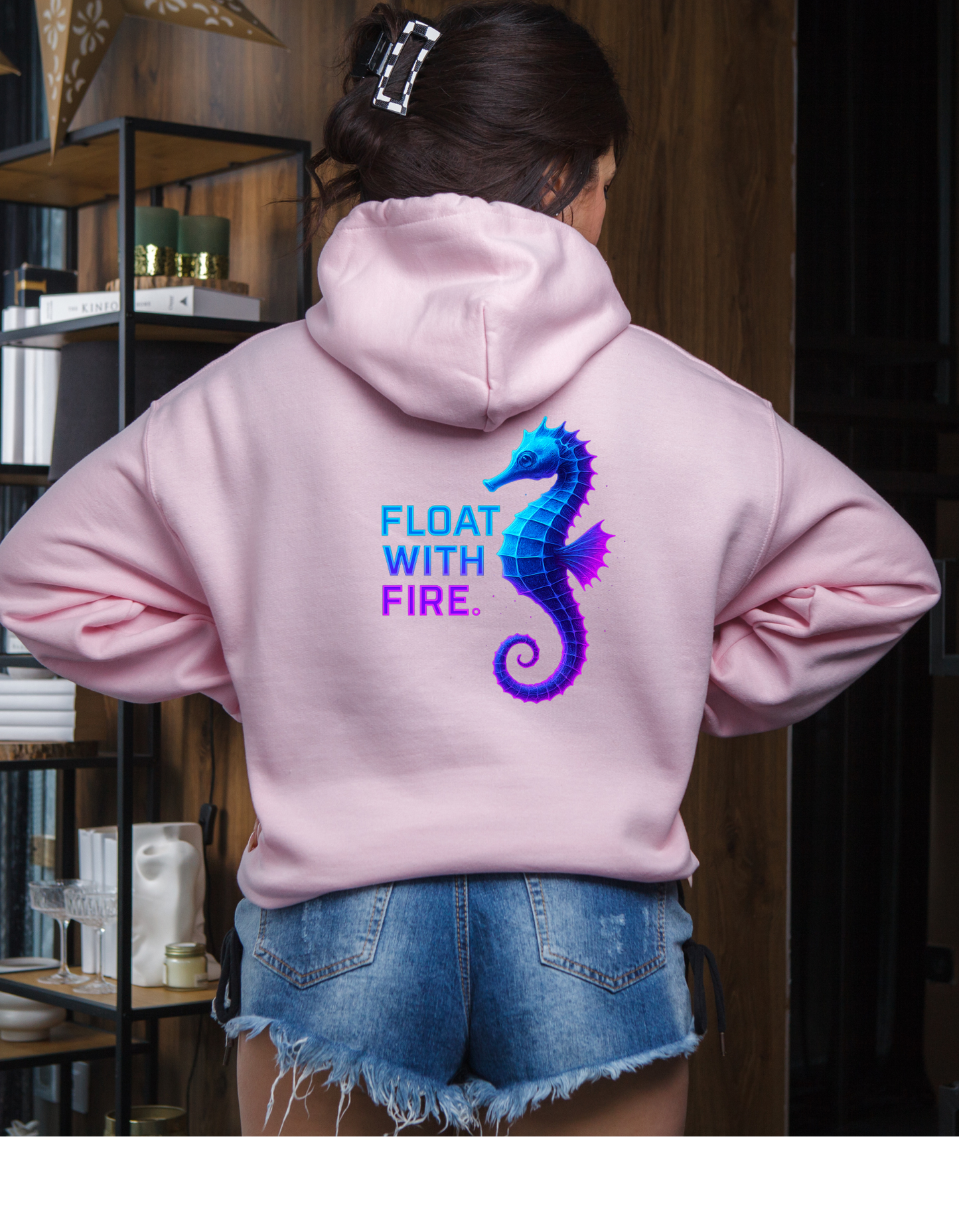 Float With Fire Unisex Hoodie - CR8-MODE Premium Hoodie – Gildan 18500 | Unisex Heavy Blend , Classic Streetwear Pullover