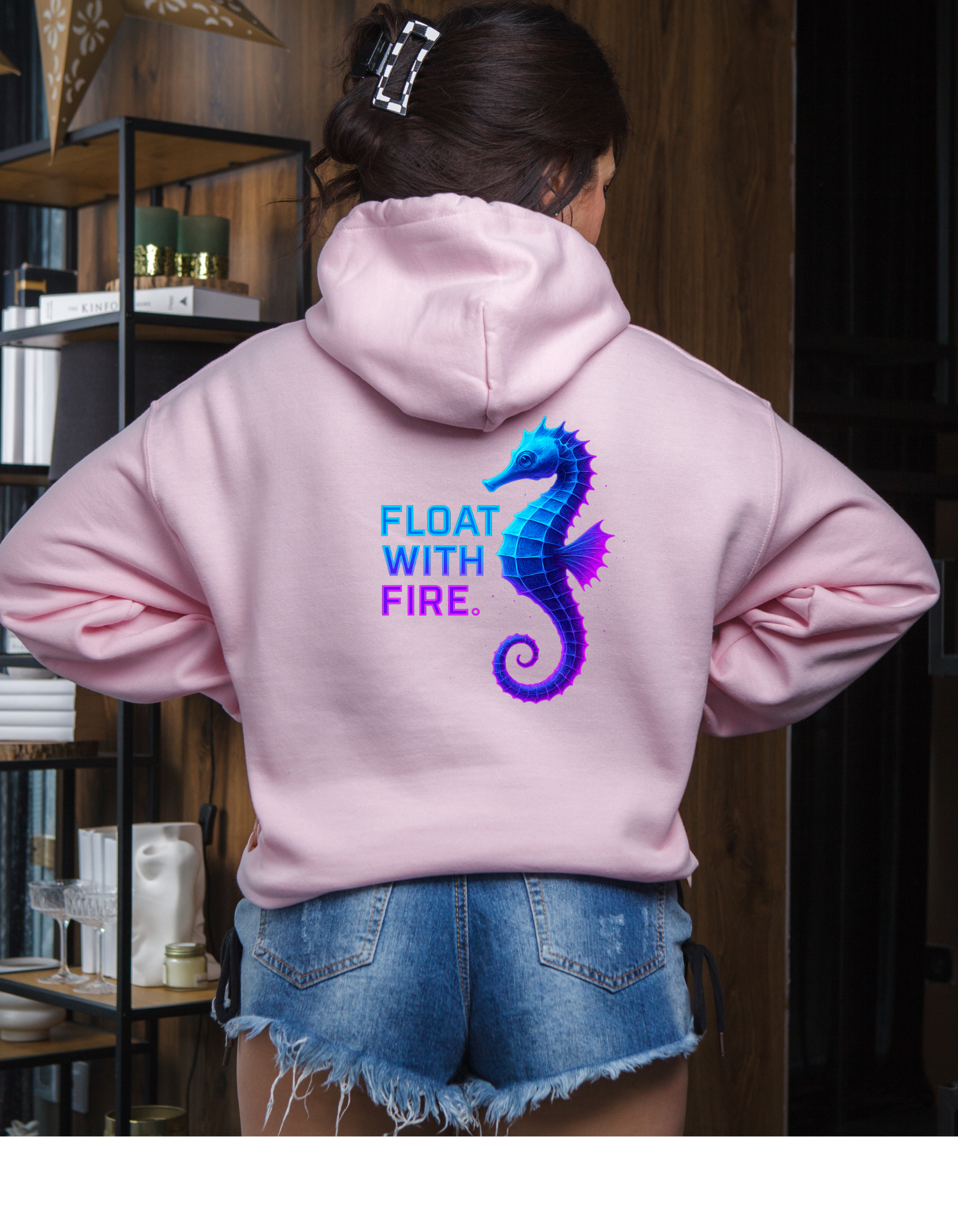 Float With Fire Unisex Hoodie - CR8-MODE Premium Hoodie – Gildan 18500 | Unisex Heavy Blend , Classic Streetwear Pullover