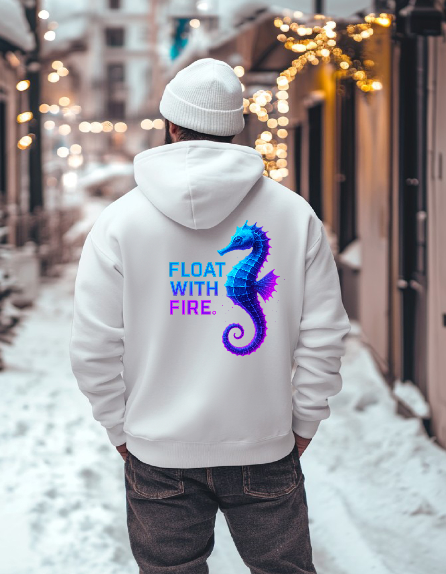 Float With Fire Unisex Hoodie - CR8-MODE Premium Hoodie – Gildan 18500 | Unisex Heavy Blend , Classic Streetwear Pullover