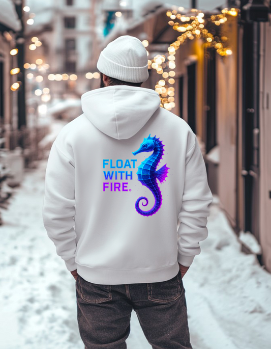 Float With Fire Unisex Hoodie - CR8-MODE Premium Hoodie – Gildan 18500 | Unisex Heavy Blend , Classic Streetwear Pullover
