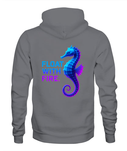 Float With Fire Unisex Hoodie - CR8-MODE Premium Hoodie – Gildan 18500 | Unisex Heavy Blend , Classic Streetwear Pullover