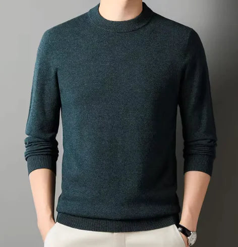 Men's Round-neck Long-sleeved Knitted Sweater