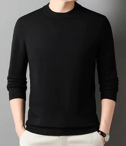 Men's Round-neck Long-sleeved Knitted Sweater