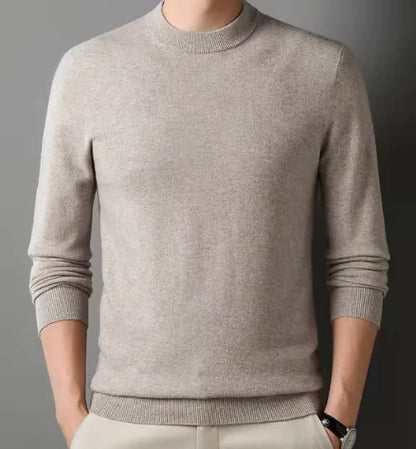 Men's Round-neck Long-sleeved Knitted Sweater