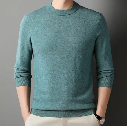 Men's Round-neck Long-sleeved Knitted Sweater